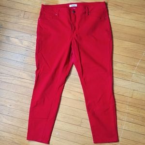 Red ankle crop jeans d.jeans